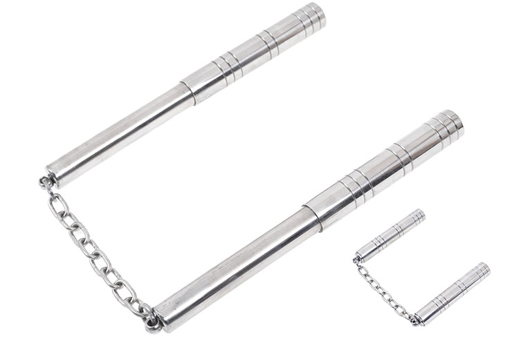 Nunchaku, Telescopic - Stainless Steel & Chain