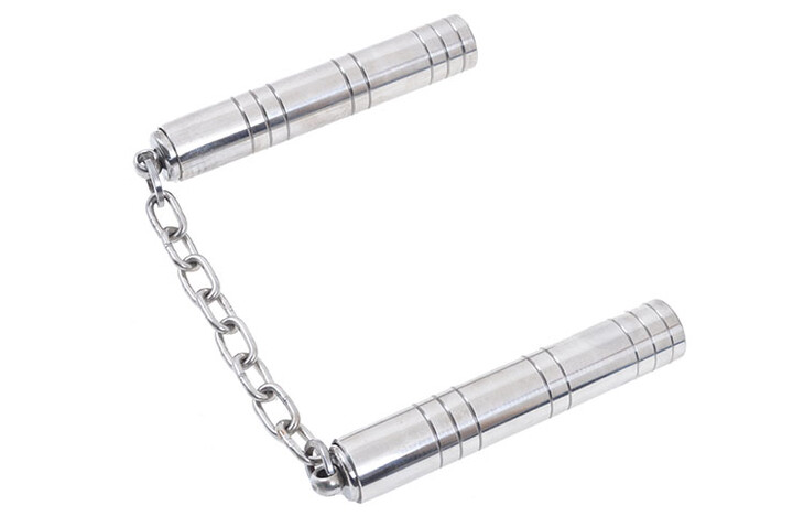 Nunchaku, Télescopique - Inox & Chaîne