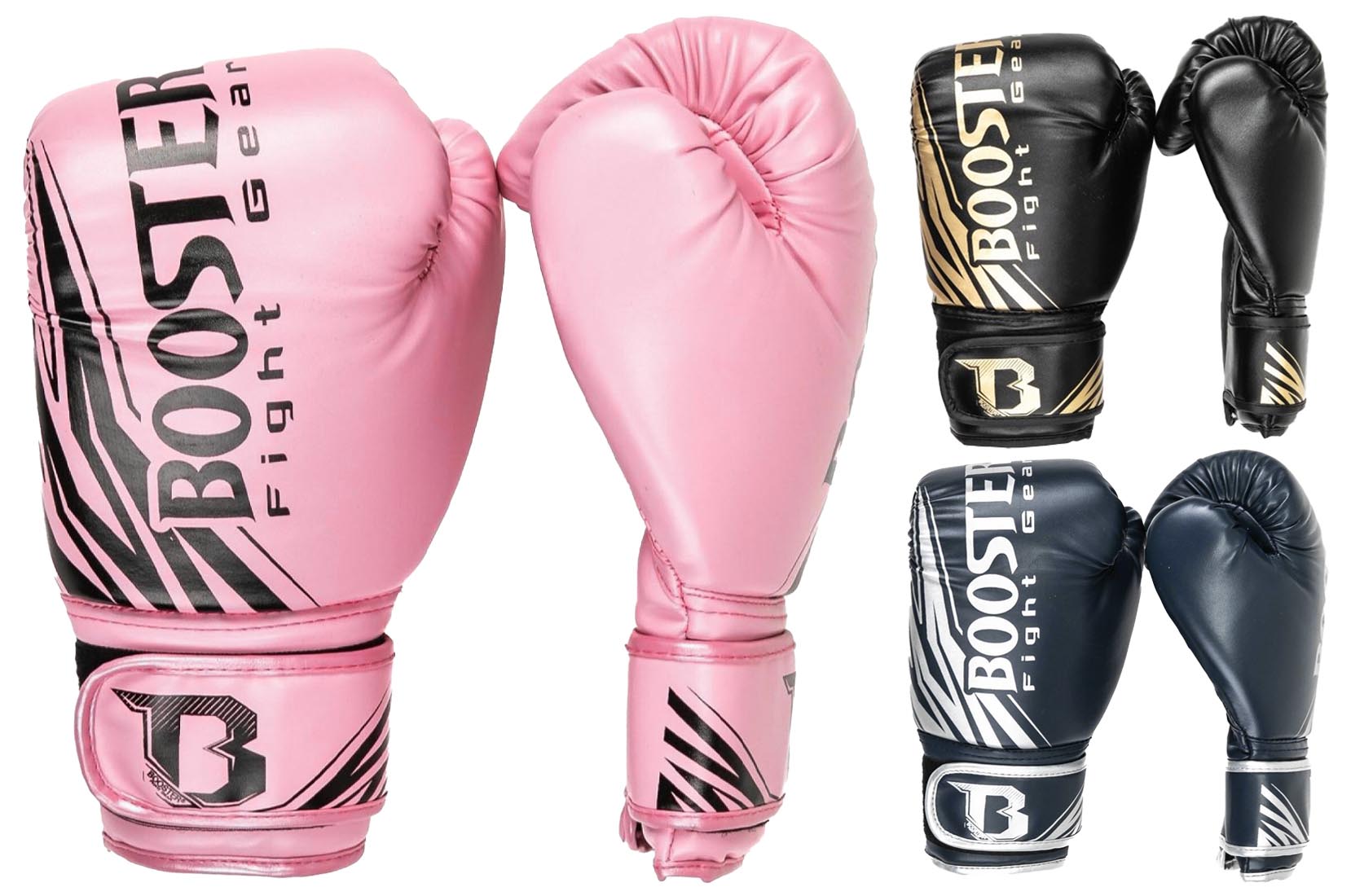 Gants de boxe pour enfants Booster BT Champion - Noir / Or