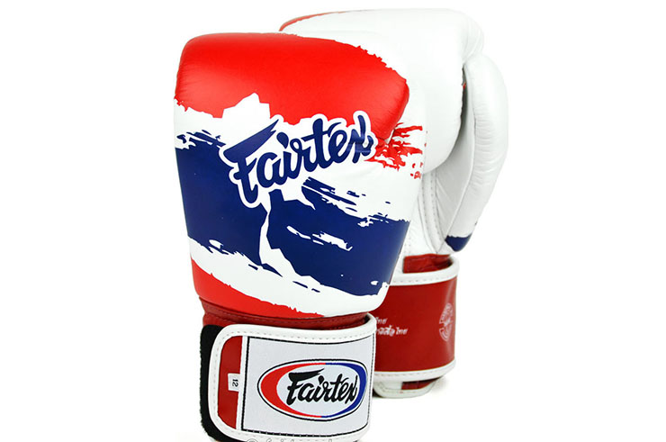 Guantes de boxeo tailandeses, entrenamiento, cuero - V1 Thai Pride, Fairtex