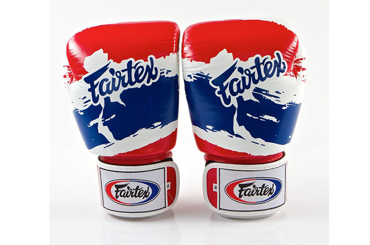 Guantes de boxeo tailandeses, entrenamiento, cuero - V1 Thai Pride, Fairtex