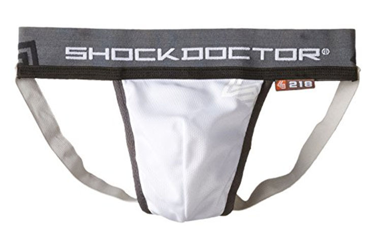 Shock Doctor 213 Support et coquille de protection avec coque blanche Large