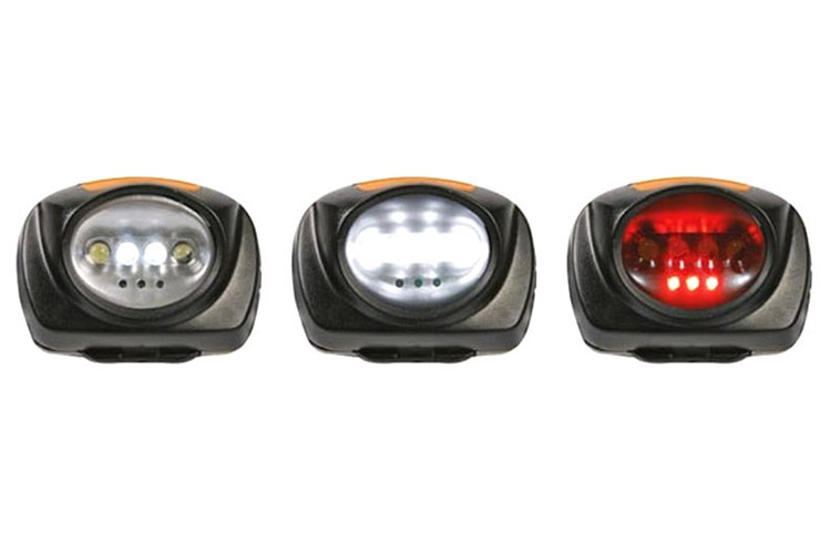 Headlamp, white & red LEDs - Rainproof, IHM