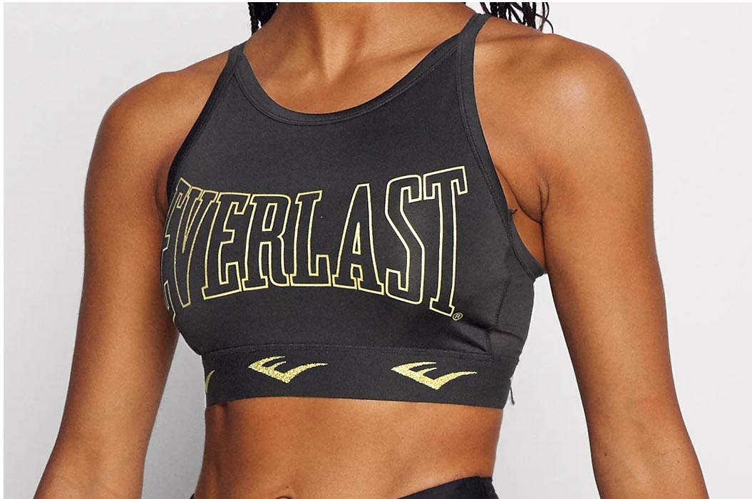 Everlast Duran Women's Sports Bra - Black/Gold