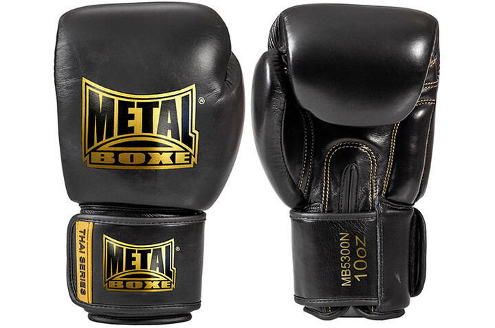 Luvas de Boxe Couro, Thaï Série - MB5300N, Metal Boxe