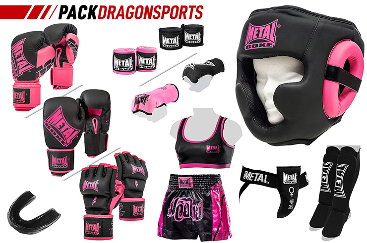 Embalagem Desporto de Luta | Boxe gama Preto & Fuschia - Metal Boxe