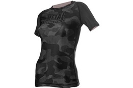 T-shirt desportiva feminina camuflada Rashguard - MBTEX107F, Metal Boxe