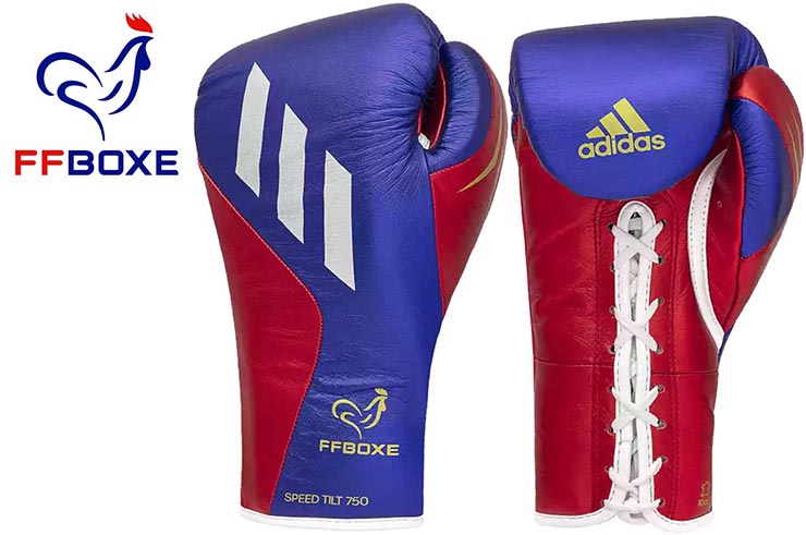 Boxing gloves with laces, FFBoxe, Speed Tilt 750 - SPD750FG, Adidas