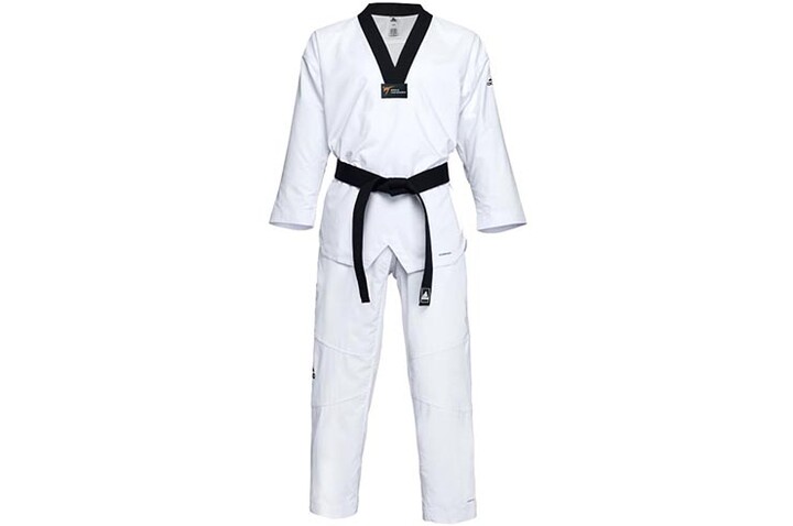 Dobok Concorrência WTF, Colarinho Preto - ADITF03WT, Adidas