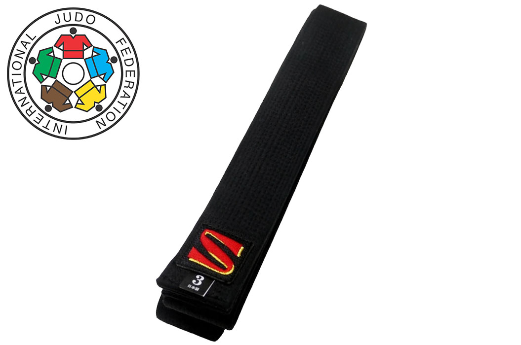 Ceinture Piqu e de Judo Noir Blanc White Tiger Noris