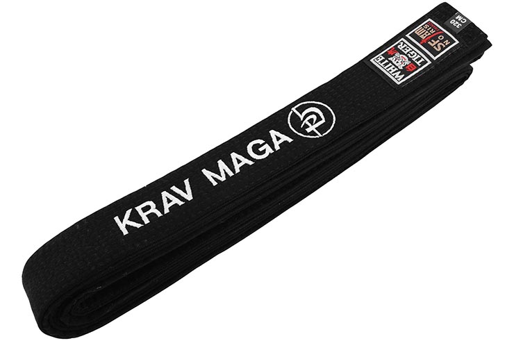 Ceinture Brodée Krav Maga, Gand logo - White Tiger, Noris