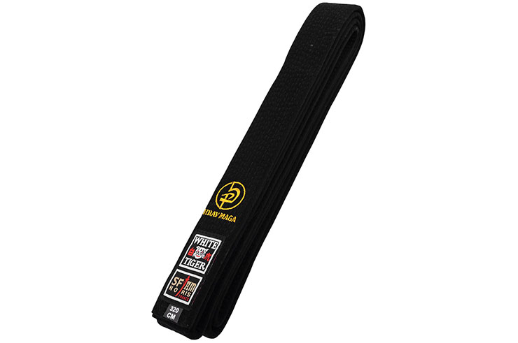 Ceinture Brodée Krav Maga, Petit logo - White Tiger, Noris