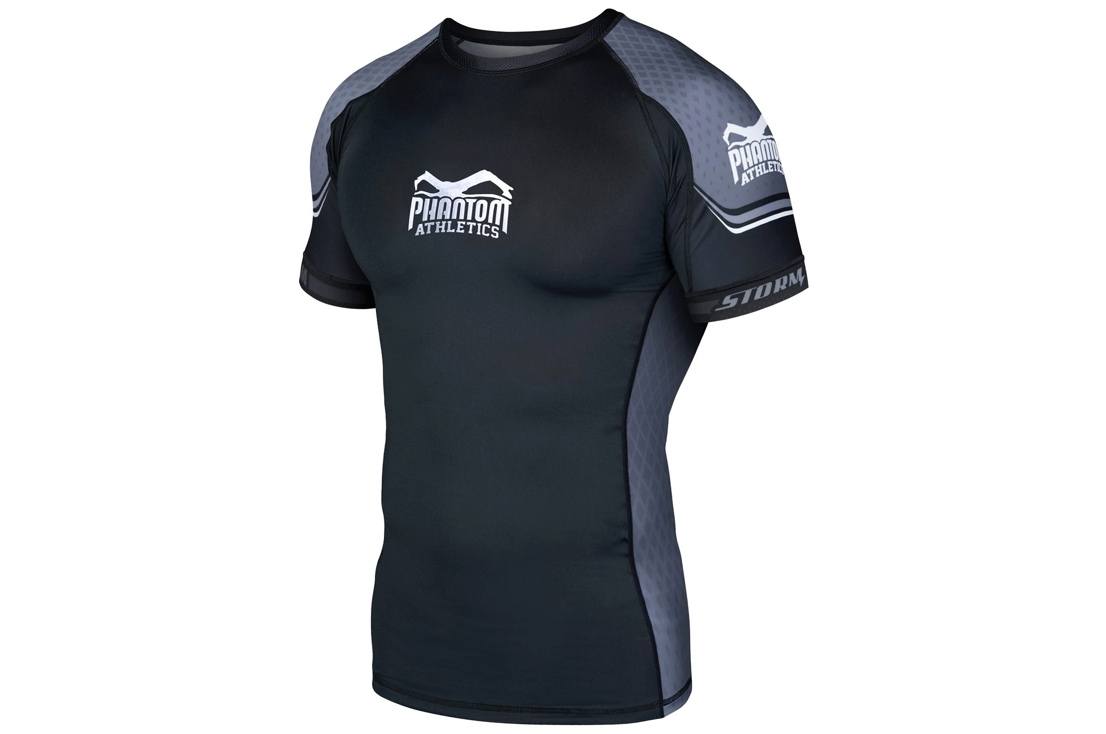 PHANTOM Athletics T-Shirt de Compression Rashguard Fonction Storm Nitro   à Manches Courtes   T-Shirt Manches Courtes pour Homme  Black/Green 