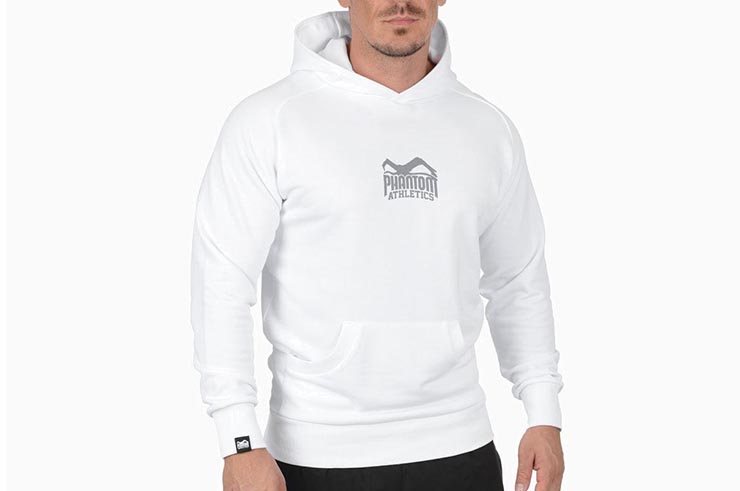 White hoodie with classic logo - Phantom Athletics