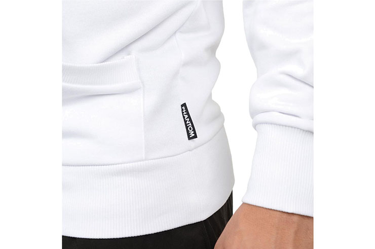 White hoodie with classic logo - Phantom Athletics