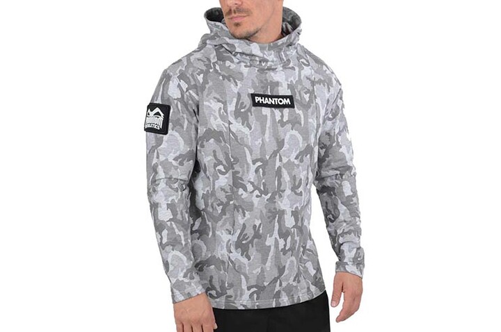 Sweatshirt à capuz, Camuflado Cinzento - Phantom Athletics