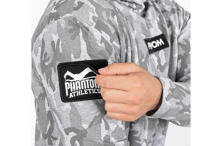 Sweatshirt à capuz, Camuflado Cinzento - Phantom Athletics