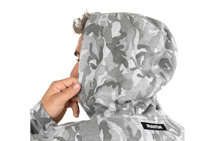 Sweatshirt à capuz, Camuflado Cinzento - Phantom Athletics