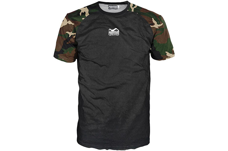 Camiseta deportiva con mangas cortas, Evo - Camo, Phantom Athletics