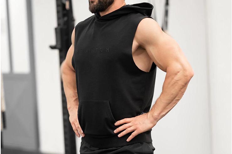 Hooded Sleeveless Sweatshirt - Vantage, Phantom Athletics