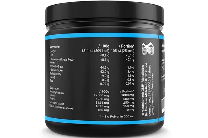 Informações adicionais Alimentação, Vegan - Derrubada, Phantom Athletics