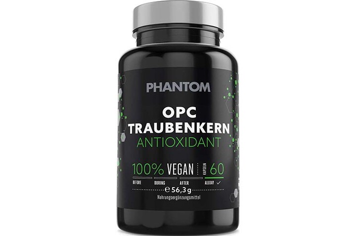 Informações adicionais Alimentação - Antioxidantes de de sementes de uvas OPC, Phantom Athletics