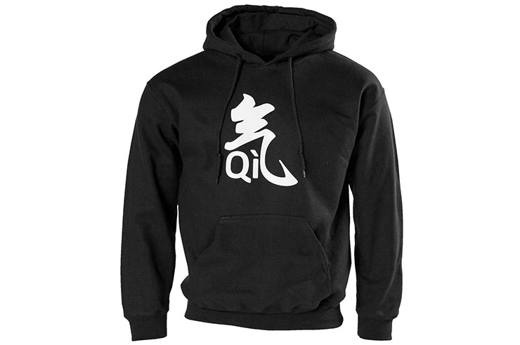 Sudadera, con capucha - Negro, Qi