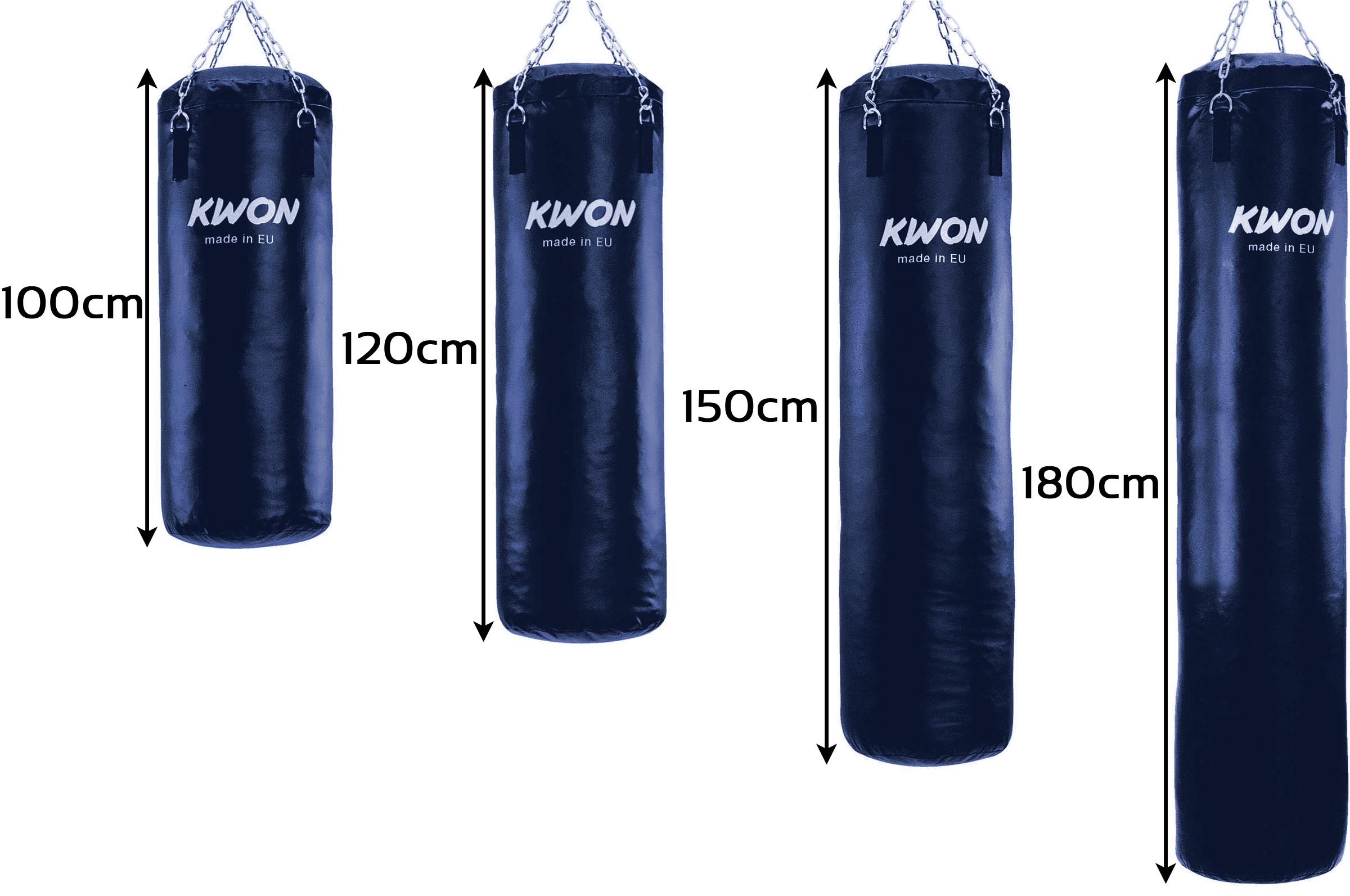 Sac de boxe rempli 25kg avec suspension chaîne frappe sable appareil sport  105cm