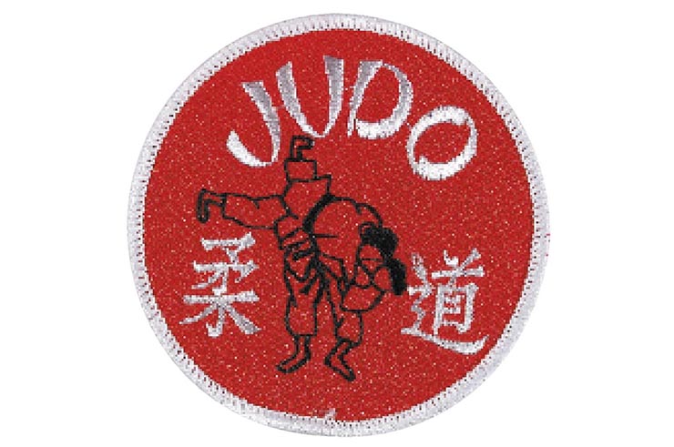 Embroidery badge, Red & white - Judo