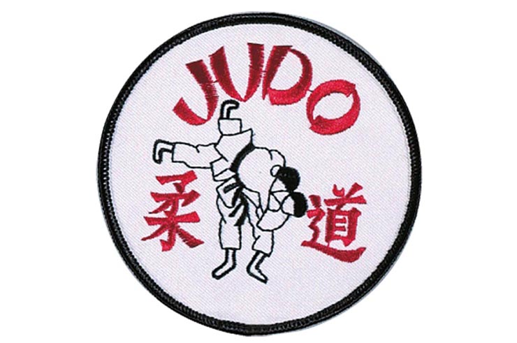 Embroidery badge, Red & white - Judo