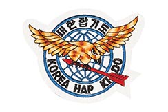 Escudo para bordar, Oro & blanco - Hapkido