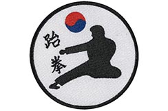 Embroidery badge - Black & white - Taekwondo