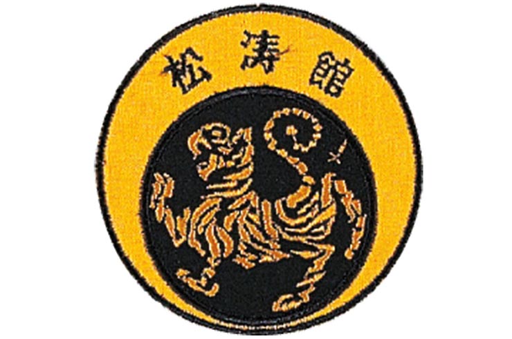 Embroidery badge, Black & yellow -Shotokan