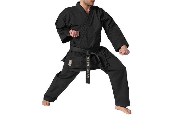 Kimono de Karate, Negro - Tradicional 12oz, Kwon