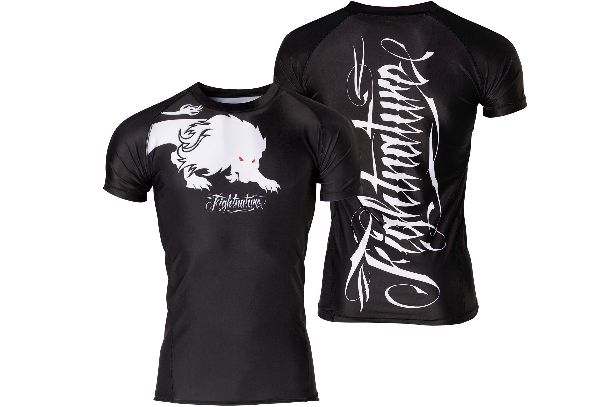 Camiseta de compressão, Mangas Curto - Lutar contra a natureza