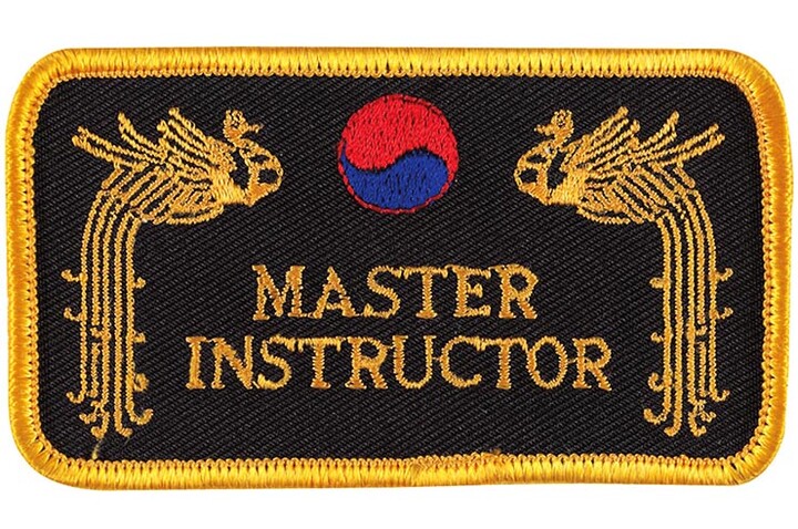 écusson à broder, rouge & or - Instructor, Danrho