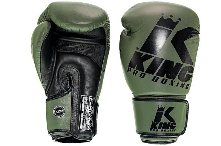 Boxing Gloves, Leather - Platinum, King Pro Boxing