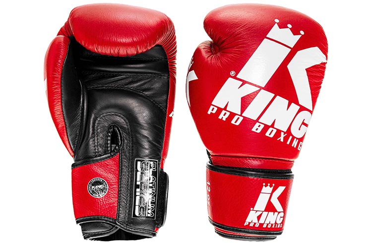 Boxing Gloves, Leather - Platinum, King Pro Boxing
