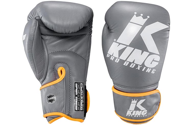 Gants de Boxe, Cuir - Platinium, King Pro Boxing