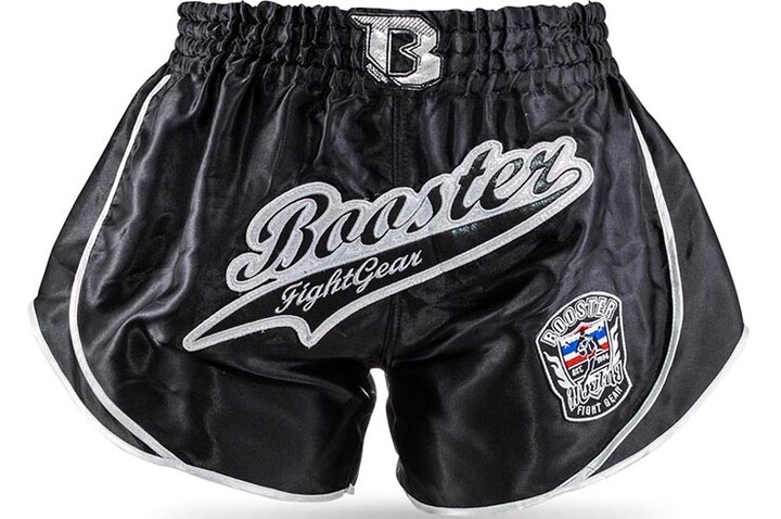 Short de Muay Thaï, Preto - Retro Slugger, Reforço