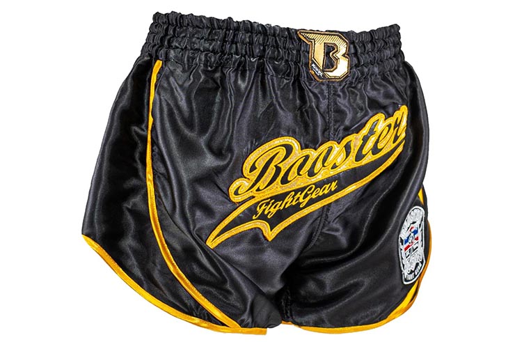 Muay Thaï Short, Black - Retro Slugger, Booster