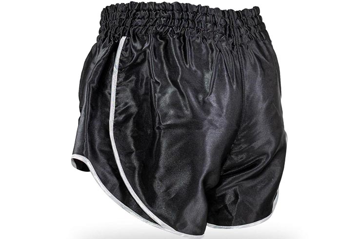 Pantalones cortos para Muay Thaï, Black - Retro Slugger, Booster