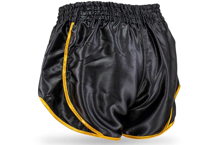 Muay Thaï Short, Black - Retro Slugger, Booster