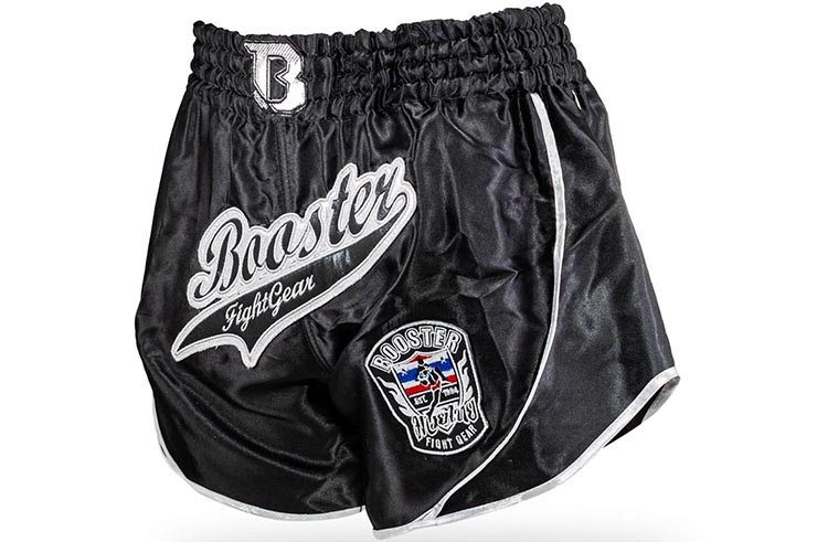 Muay Thaï Short, Black - Retro Slugger, Booster