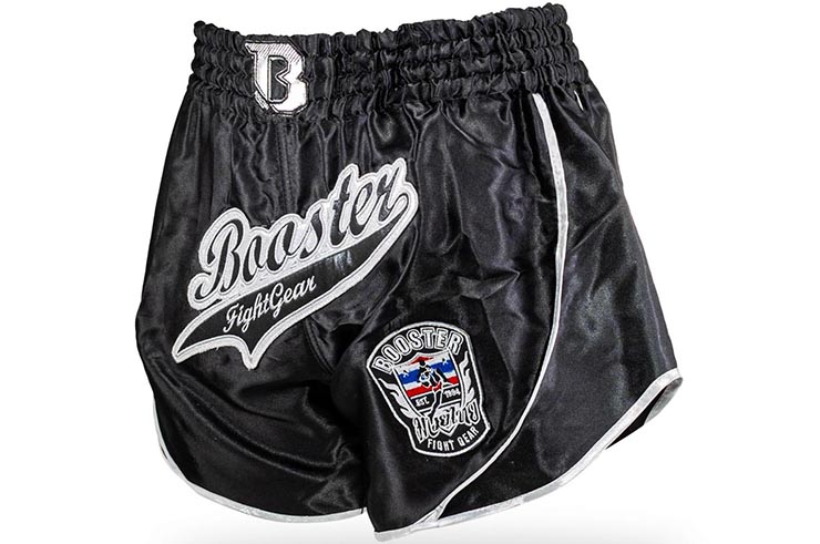 Short de Muay Thaï, Preto - Retro Slugger, Reforço