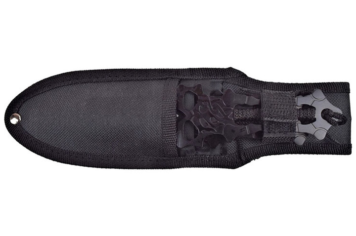 Facas de arremesso Caveira Aço Preto - Conjunto de 3 (20 cm)
