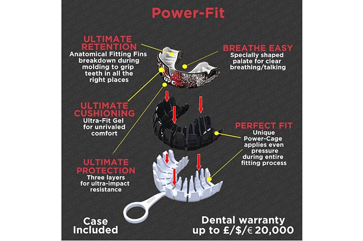 Protège-dents simple, Thermoformable - OPRO x UFC Power-fit, OPRO