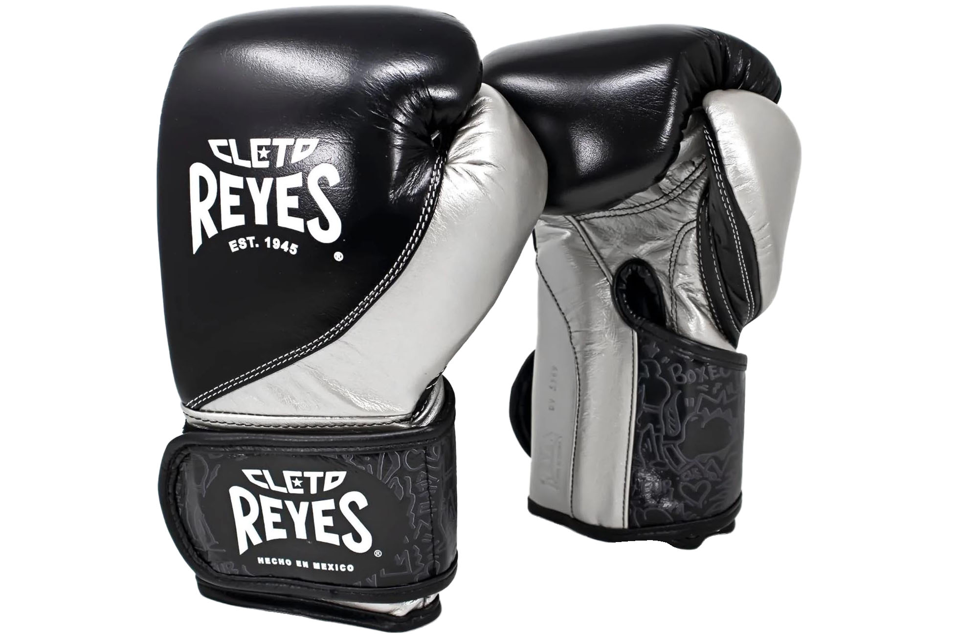 Guantes Cleto Reyes de alta precisión Azul metálico/Blanco