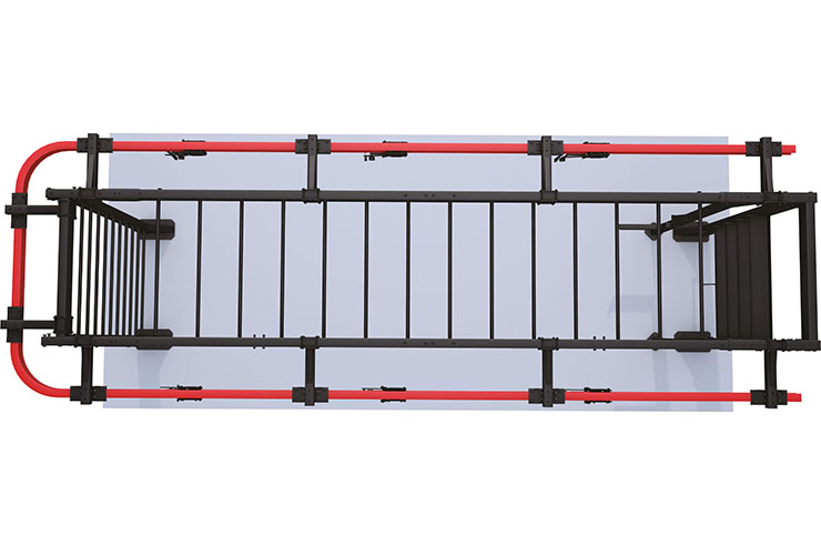 Gaiola de treino cruzado/Rack, com carrinhos (x6) | Ninestars