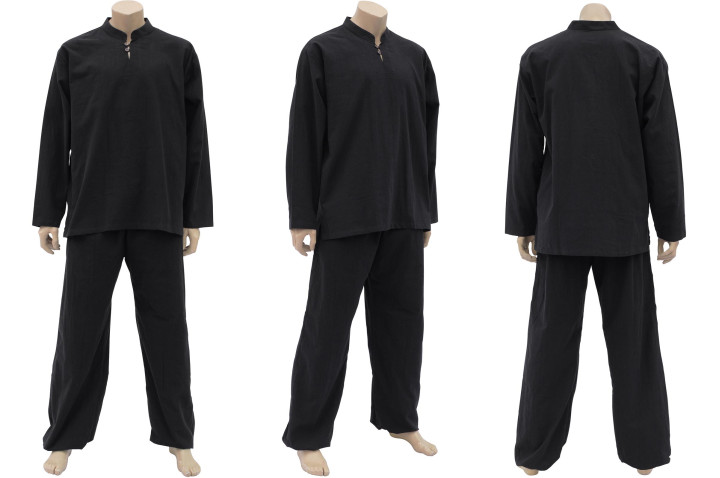 Vestido Tai Chi, Taiji Colarinho mao à botões, 100% Algodão